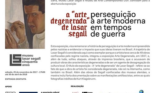 A “Arte Degenerada” de Lasar Segall