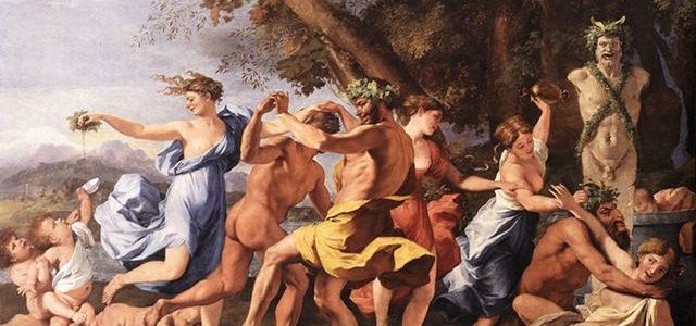 Bacanal diante de uma Estátua de Pã, Nicolas Poussin
