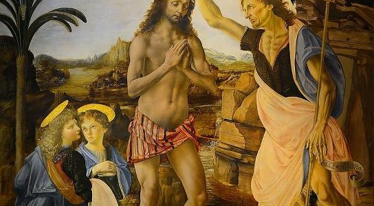 O Batismo de Cristo, Leonardo da Vinci